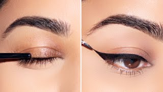 How To Apply Sharp Eyeliner on Wrinkled Eyelids  Tutorial [upl. by Oiliduab905]