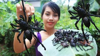 Yummy cooking spiders recipe  Cooking skill [upl. by Gibeon472]