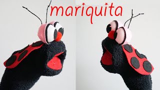 Títere de Mariquita con calcetín  Vaquita San Antonio [upl. by Amieva]