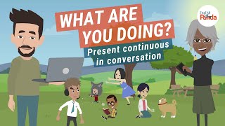 Present Continuous in English Conversation  What Are You Doing [upl. by Poyssick510]