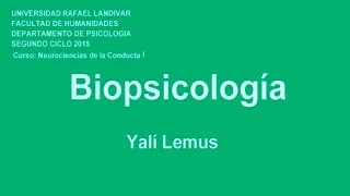 Biopsicología Neurociencias de la conducta I [upl. by Helve242]