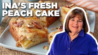 Ina Gartens 5Star Fresh Peach Cake  Barefoot Contessa  Food Network [upl. by Lledra736]