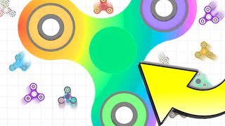 WORLDS LARGEST FIDGET SPINNER  WORLD RECORD  Slitherio With Fidget Spinners  Spinzio Part 2 [upl. by Hazaki]