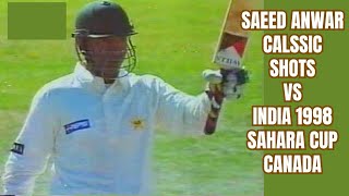 Saeed Anwar Classic Batting 58 Runs Pakistan vs India 1998  Sahara Cup  Toronto  Canada [upl. by Brad]