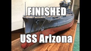 USS Arizona by Trumpeter 1200 scale build Video 20 [upl. by Aiello]