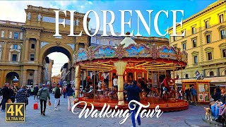 Florence Italy  4K Ultra HD Walking Tour [upl. by Eustis]