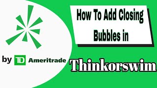 How To Add Previous Day Weekly amp Monthly Closing Bubble In Thinkorswim Charts [upl. by Akoyn]