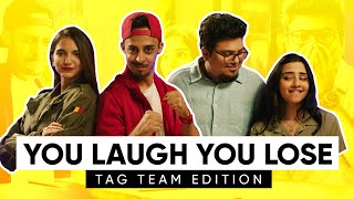 You Laugh You Lose  Tag Team Edition  Ft Aishwarya Suresh amp Thatmalluchick  Jordindian [upl. by Ahseuqal465]