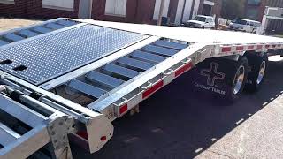 Crossman Trailer 305 aluminum gooseneck flatbed [upl. by Itisahc183]