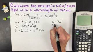 Energy from Wavelength Electromagnetic Radiation Calculation [upl. by Peskoff974]