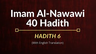 Imam AlNawawi – Hadith 6  English Translation [upl. by Cindee]