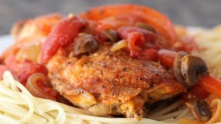 Chicken Cacciatore Hunter Style Chicken Easy Italian American Recipe [upl. by Brod]