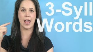 Word Stress and Three Syllable Words  American English [upl. by Golden]