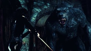 Underworld Awakening  Selene vs Giant Werewolf [upl. by Ahsenhoj]