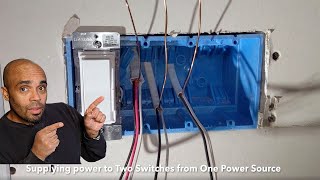 How to Install Two Light Switches from One Power Source line [upl. by Suollecram]