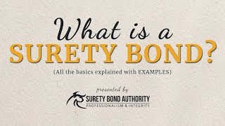 What are Surety Bonds Explained with Examples [upl. by Immij118]