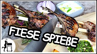 FIESE Spieße GRILLEN  Lammspieße grillen  Lamm Rezept  Lammkarree [upl. by Nayt]