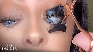 Magnetic Tool Easily Applies False Lashes [upl. by Player]