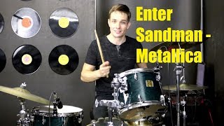 Enter Sandman Drum Tutorial  Metallica [upl. by Hesther]