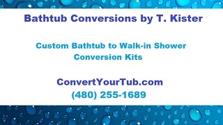 Custom Bathtub to Walkin Shower Conversion Kit by T Kister [upl. by Aicenert]