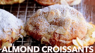 How To Make Tasty Almond Croissants French Bakery Style [upl. by Drol]