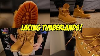 HOW TO LACE YOUR TIMBERLAND BOOTS [upl. by Kellene]