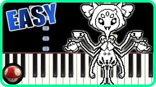 Spider Dance  Undertale EASY Piano Tutorial Synthesia  TopAnimeMusic [upl. by Arretal]