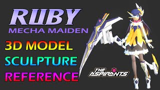 Ruby Aspirants Skin Mecha Maiden Mobile Legends Sculpture Reference [upl. by Krishnah]