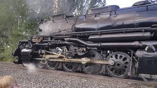 4014 Big Boy Train starting  steam locomotive [upl. by Gibby]