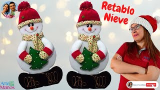 🔴Cómo Hacer MUÑECOS DE NIEVE en Retablo de Madera MDF o CARTÓN  Tutorial Arte en Tus Manos ⛄⛄ [upl. by Nnylkoorb]