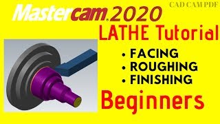 LATHE TUTORIAL 1 Mastercam 2020 for Beginners [upl. by Steward766]