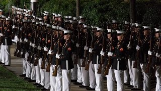 The Evening Parade  Marine Barracks Washington [upl. by Lletnwahs]