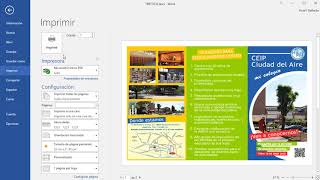 CÓMO IMPRIMIR UN TRÍPTICO EN WORD [upl. by Archer768]