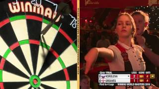 2016 Winmau World Masters Girls Final Koroleva vs Greaves [upl. by Annam]