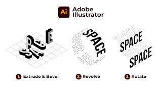 How to use 3D Tool Illustrator Extrude Revolve Rotate  Design Dynamics [upl. by Harley41]