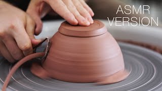 Throwing and Turning a Pottery Bowl with Crosssections — ASMR Version [upl. by Crockett619]