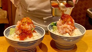 Amazing Seafood Rice Bowl  TSUJIHAN  in Nihonbashi Tokyo [upl. by Ttirrej854]