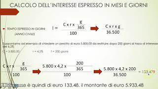 IL CALCOLO DELLINTERESSE [upl. by Flin]