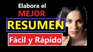 CÓMO ELABORAR EL MEJOR RESUMEN PASO A PASO CON EJEMPLO [upl. by Fates276]