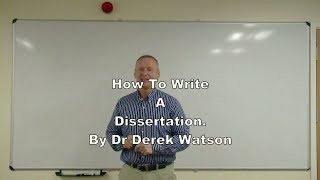 How To Write A Dissertation at Undergraduate or Masters Level [upl. by Pussej]