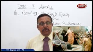 Unit7TheatreB Antonys Speech poem 9th English  AP amp TS Syllabus  Live Video [upl. by Raynah]