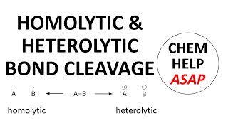 homolytic amp heterolytic bond cleavage [upl. by Atirat]