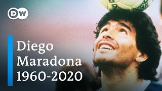 Football legend Diego Maradona dies at 60  DW News [upl. by Komarek112]