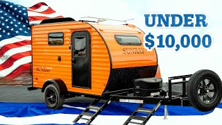 10 Mini Camper Trailers American Made and UNDER 10000 [upl. by Rhpotsirhc]