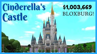 Cinderellas Castle in Bloxburg  Disney Castle Speedbuild by fruitmcnare Daniel Perkins [upl. by Antrim]