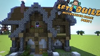 MITTELALTERLICHES HAUS bauen  Minecraft Tutorial [upl. by Laehcar]