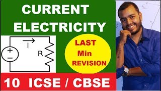 ICSECBSE CLASS10th Current Electricity Equivalent Resistance Circuit Solving Revision [upl. by Aiet]