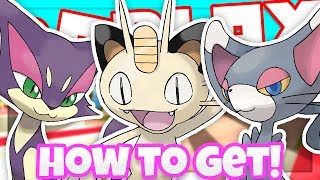 How to get MEOWTH PURRLOIN or GLAMEOW  ROBLOX Pokemon Brick Bronze [upl. by Given]