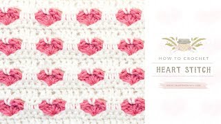 Crochet For Beginners The Heart Stitch  Easy Tutorial by Hopeful Honey [upl. by Doris]