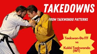 Takedowns from Taekwondo Patterns [upl. by Bravar]